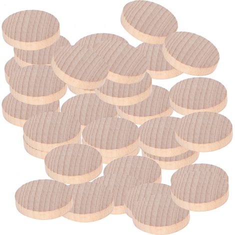 100Pcs Blank Wood Discs Wooden Crafts DIY Decoration Maker HandMade Accessories(4cm ) (1/5)
