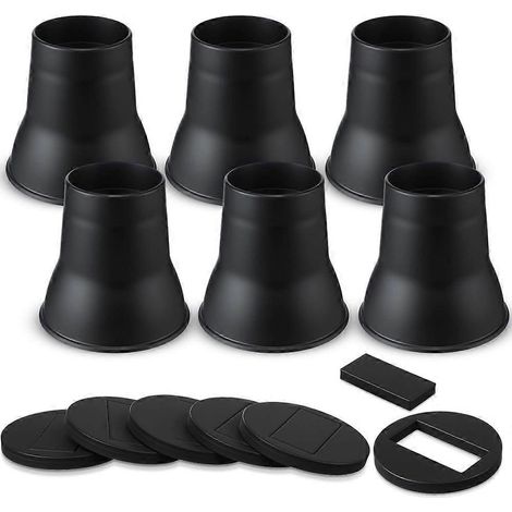 Lot de 6 6 pouces renforcé rehausseurs de lit Round rehausseurs de meuble pour Beds Sofas Tables Chairs, 9000 Lbs Total (1/5)