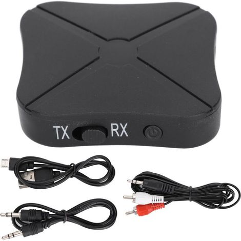Adaptateur Bluetooth portable, récepteur audio RCA AUX vers Bluetooth avec microphone intégré, adapté à une utilisation domestique, automobile et informatique. (1/2)