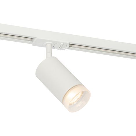 Modern Spotlight with White Ring for 1-Phase Track System GU10 50mm - Iconic Jeana