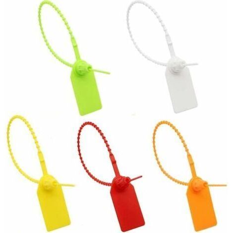 LaBlanc - 100 etiquetas de plástico para bridas de cables, etiquetas para cables, bridas de plástico, bridas de plástico para ropa, zapatos, bolsos, logística, transporte. (1/5)