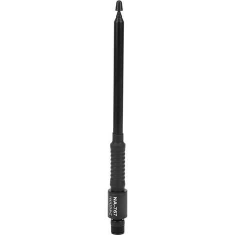 Antenne télescopique NA‑767 pour talkie‑walkie, BNC mâle, double bande 144/430MHz, adaptée à la radio bidirectionnelle. (1/5)