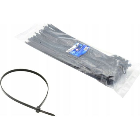 Attaches de câble en nylon noir 380x4,8mm UV 100 pièces (100)