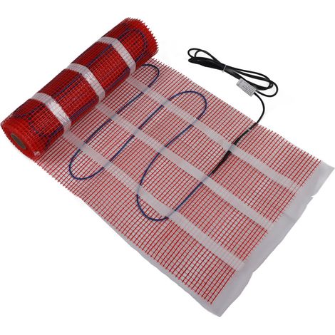 Tapis chauffant électrique radiant 220 V avec thermostat, grande surface (1 m²) 2 x 0,5 m / 6,56 x 1,64 pi, 150 W (1/5)