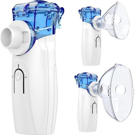 Nébuliseur Portable Silencieux- Nébuliseur pour Adultes et Enfants, Utilisation en Voyage et à Domicile, Nébuliseur Inhalateur en Filet avec Câble USB (1/5)