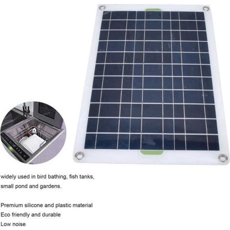 Pompe À Eau Solaire - 12 V Cc - 800 L/H - Pour Fontaine Et Bassin Extérieur - Kit Complet (1/5)