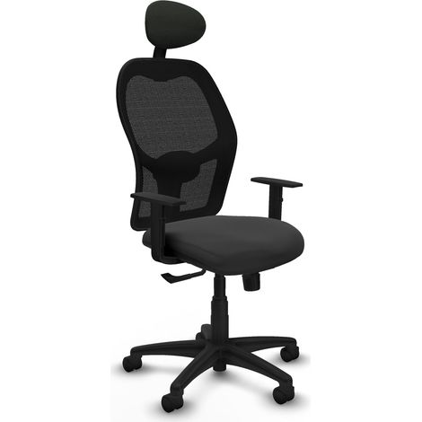 Sedia da ufficio piqueras y crespo ergonomica nero rete pelle (1/2)
