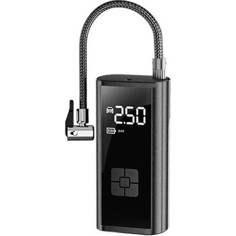 Gonfleur de pneus portable sans fil avec affichage numérique pour voitures et motos. (1/5)