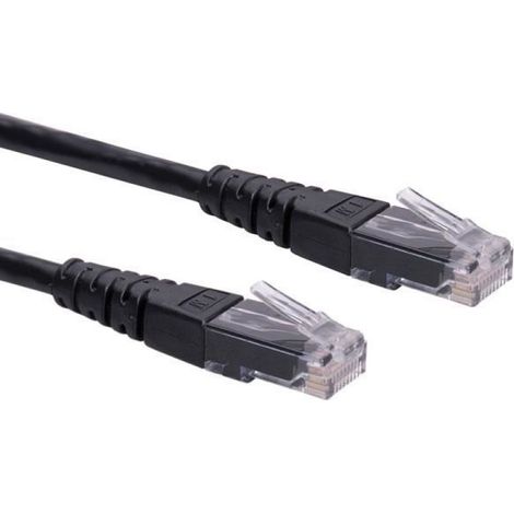 Câble réseau - UTP CAT6 - 0,3m - Connecteurs RJ45 - Contacts dorés