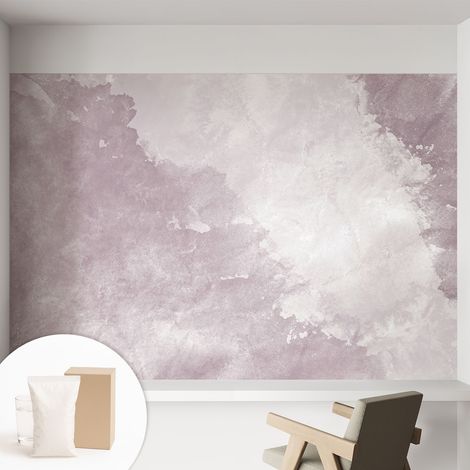Papier peint intissé mural avec imprimé pour décoration pour salon pour chambre à coucher pour entrée Abstraction violette 152x104 cm (1/5)