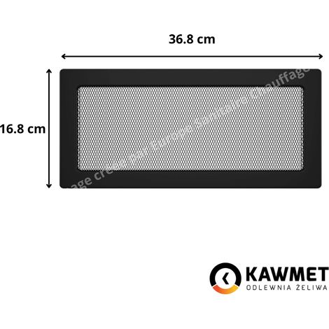 Grille de ventilation 17x37 Classic KAWMET - Couleur Noir