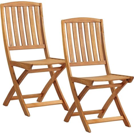 Set da 2 sedie da giardino in legno pieghevoli Navis (1/5)