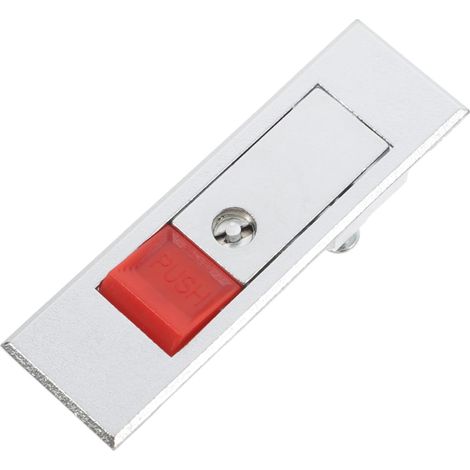Verrou plat pour armoire électrique, alliage de zinc, argent (1/5)
