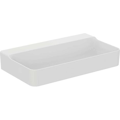 Lavabo CONCA 800x450x165mm bianco senza foro rubinetto, senza troppopieno IDEAL STANDARD (1/5)