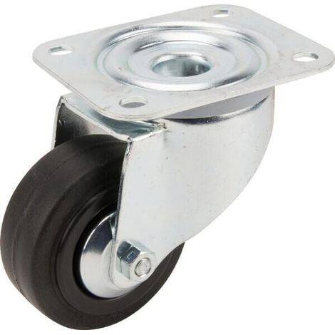 Lenkrolle mit schwarzem Gummireifen TENTE 3470PVJ080P62