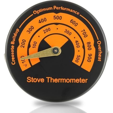 Thermomètre Magnétique pour Cheminée et Poêle, Jauge de Thermomètre pour Tuyau de Cheminée en Bois Rond Four (1/5)