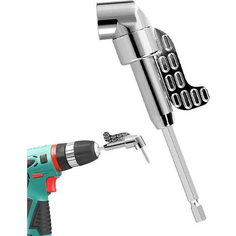 Adaptateur Perceuse Angle Droit - Accessoire De Mèche Flexible Outil À 105 Degrés Flexible Pour Espaces Restreints Et Tournevis Électriques Pour Projets De Menuiserie Pour Adultes (1/5)