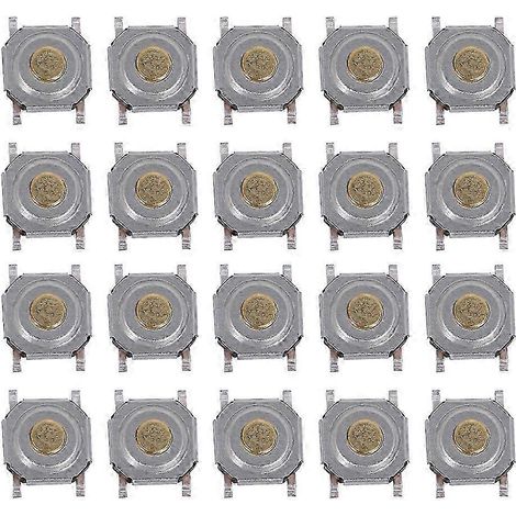 Interrupteur tactile étanche 200 pièces, bouton poussoir laiton SMD 4x4x1,5 mm, patch lumineux de contact, résistant à l'eau pour circuits imprimés. (1/4)
