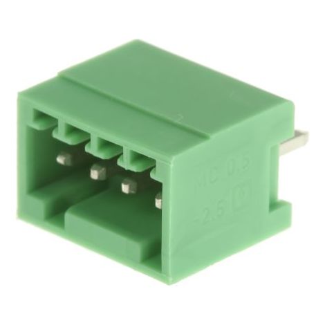 Embase pour CI Phoenix Contact, MCV 0.5/ 4-G-2.5, 4 pôles , 2.5mm 1 rangée, 4.0A, Droit