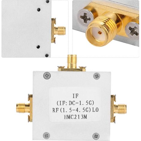 Module HMC213, boîtier en alliage d'aluminium CNC, LO/RF : 1,5-4,5G, IF : DC-1,5G, onduleur double équilibré ascendant/descendant. (1/5)
