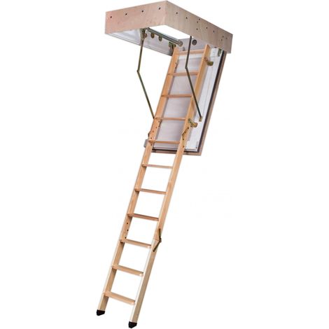 Dolle Bodentreppe F90 3-teilig bis 285cm Raumhöhe mit U-Wert 0,64 Deckenöffnung 120x70cm