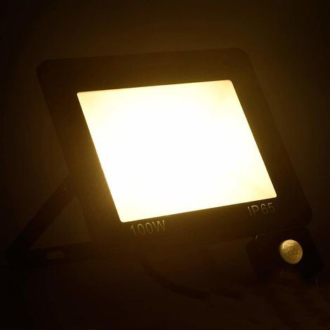 vidaXL Foco LED con sensor 100 W blanco cálido (1/2)