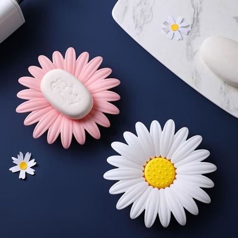 Porte-savon - Créatif - Double couche - Fleur de marguerite - Accessoires en PP (1/4)