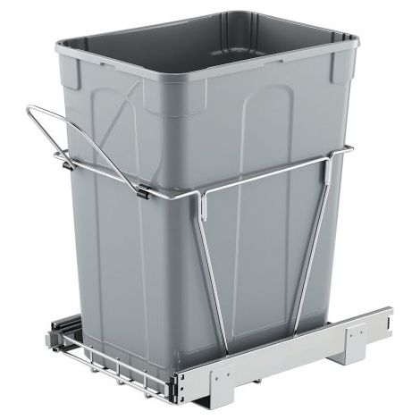 Cubo de Basura Extraíble para Armarios de Cocina, Montaje Bajo Encimera, con Sistema Deslizante de Extensión Completa Metal Resistente y Asa, para Fregadero y Encimera, 407 x 285 x 483 mm (1/5)