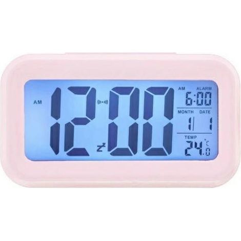 Reloj despertador de cuarzo 13701 rosa claro perfecto (1/2)
