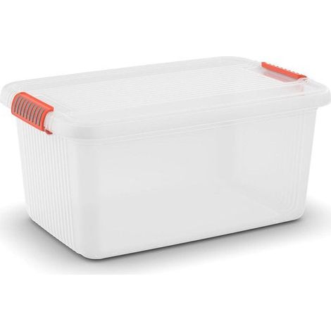 KIS K Latch Box Boîte de rangement Rectangulaire Orange, Transparent