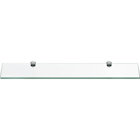AQUABATOS Glasregal aus Sicherheitsglas, Klarglas Wandregal, Badregal 50 x 11x 0.6 cm (1/5)