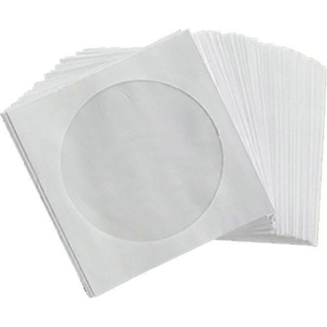 100 Papierumschläge für 8-cm-DVDs – Schutzhüllen für Datenträger – 12-cm-Option (1/4)
