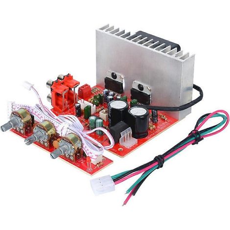 Module amplificateur stéréo pour caisson de basses DX-618, 2.1 canaux, 60 W x 3, alimentation CC 12-18 V, avec câble d'alimentation (1/5)