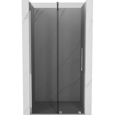 Porte de douche coulissante Mexen Velar 100 cm, graphite, chrome - 871-100-000-41-01 (1/5)