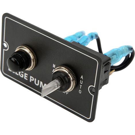 Bilgenpumpenschalter, Aluminium-Kippschalter, manuell/automatisch, für Boote und Schiffe, 12/24 V, 15 A, LED-Anzeige (1/5)