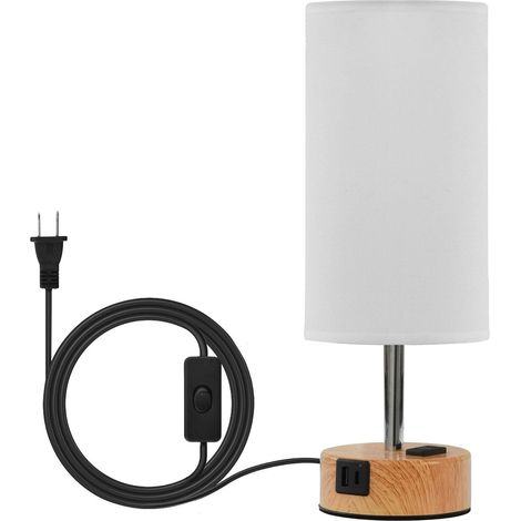 Yuiboo Petite lampe de table blanche à 3 niveaux intensité (1/5)