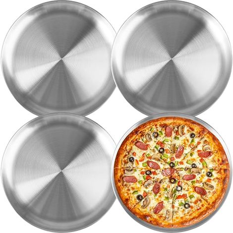 Round Stainless Steel Pizza Plates, 26 cm Pizza Plate Oven (1/5)