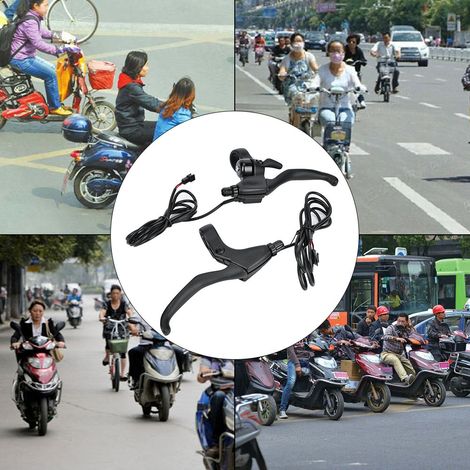 Poignées de Frein en Alliage Noir pour Vélo Électrique, Accessoire Guidon Léger et Résistant (1/5)