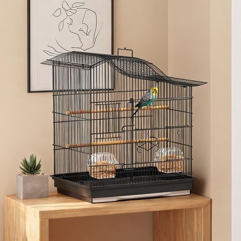 Cage pour oiseaux nero en metallo Plastica 47,5 x 36 x 54,5 cm (1/5)