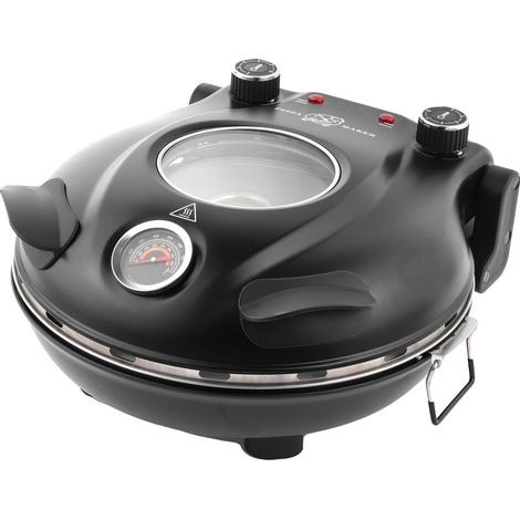 Appareil à Pizza Électrique, 1200W de Puissance, 5 Niveaux de Température, rouge (1/2)