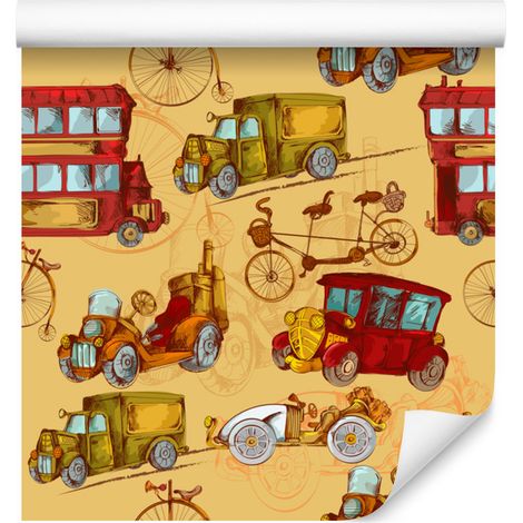 Papier peint Voitures et vélos vintage 50x1000 cm (1/5)