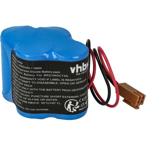 vhbw Battery compatible with GE / Fanuc 18-T SPS, Beta iSVSP, Beta iSV, Alpha iSV, Alpha iSV CNC Industrial Controller (3000 mAh, 6 V, Li-Ion)
