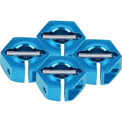 Adaptateur de Roue Hexagonale 12mm pour Modèles RC 1/10 (5mm, Bleu) - Compatible HSP et Sakura (1/5)