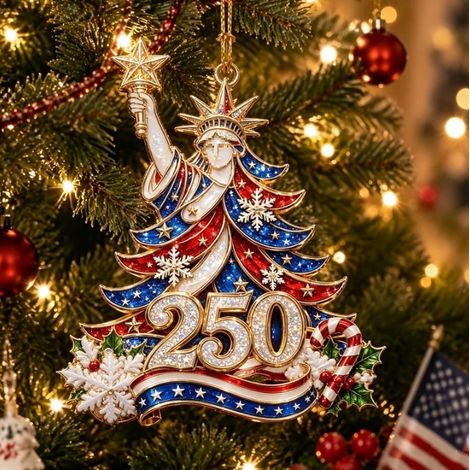 USA 250th Anniversary Christmas Ornament - American 250th Anniversary Christmas Decorations