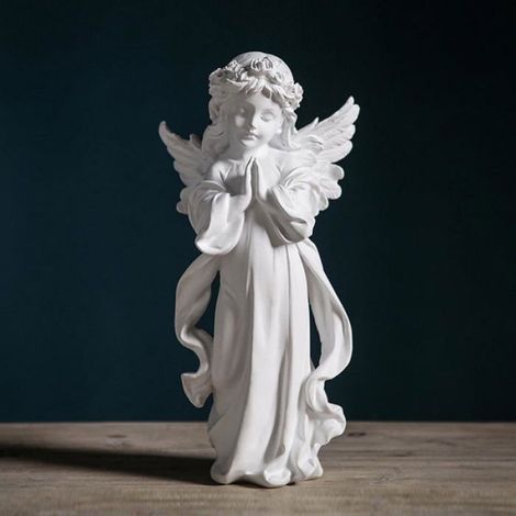Statue Ange - Résine - 20 Cm - Décoration Intérieure - Thanksgiving Noël Chambre Étagère - 1 Pièce (1/5)