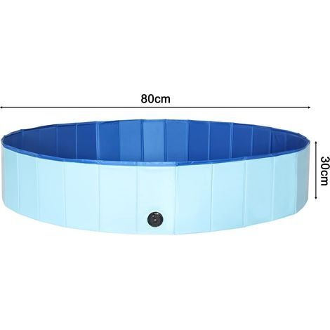 Hundepool, faltbare Haustierbadewanne, großer PVC-Pool, Planschbecken für Haustiere, 80 x 30 cm Hundepool (1/4)
