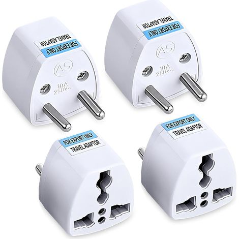 Universeller Reiseadapter mit 4 USB-Anschlüssen, internationaler Mehrfachstecker