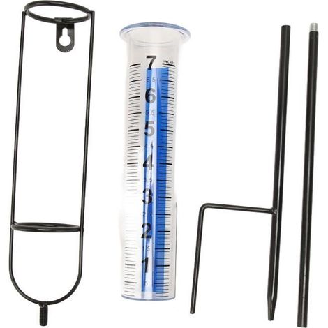 Pluviomètre - SURENHAP - 7 pouces - Métal - Stable - Pour jardin et patio (1/4)