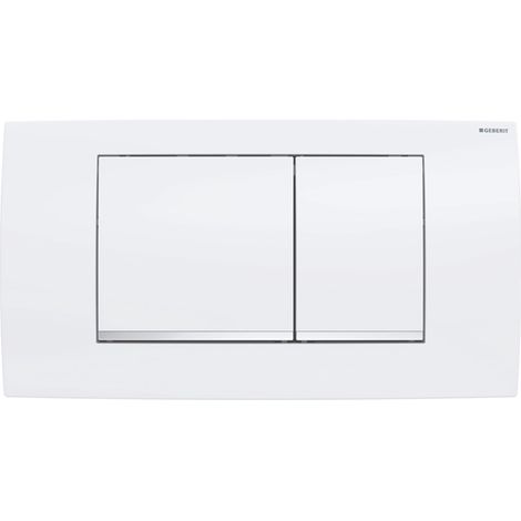 PLACCA 2 TASTI MODELLO TWINLINE 30 BIANCO/CROMATO/BIANCO   GEBERIT