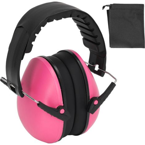 Casque anti-bruit pour bébé rose - Protection auditive douce pour nouveau-né et sommeil